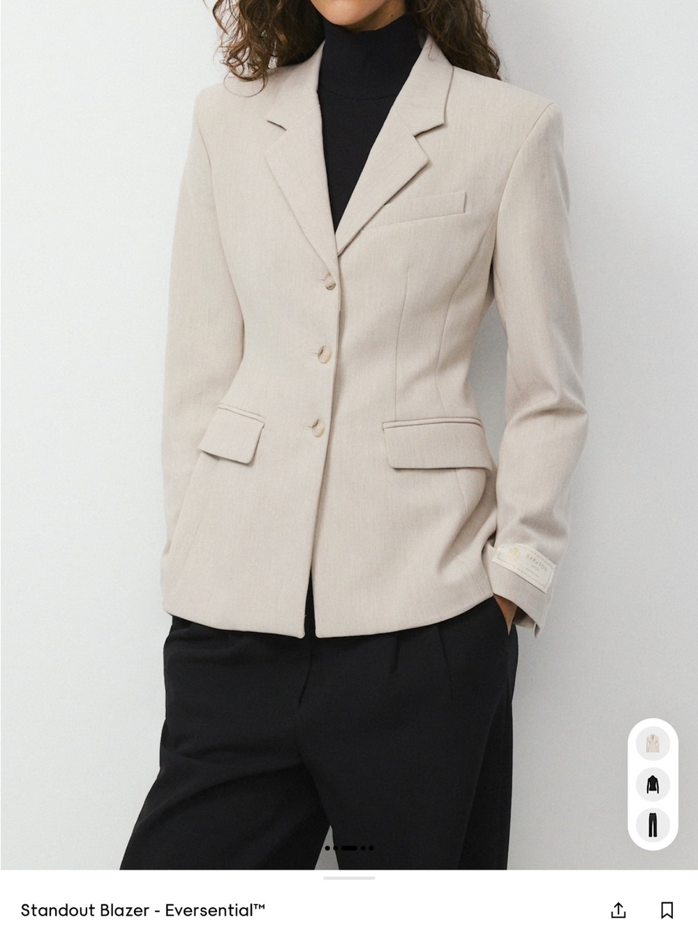 NWT Aritzia Standout Women's Blazer in Light Beige